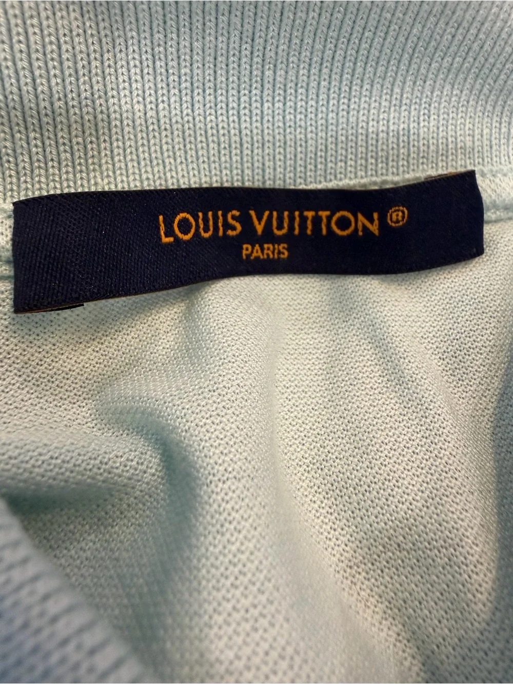 Louis Vuitton Light Blue Polo Top
